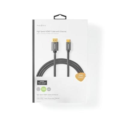 High Speed HDMI-Kabel met Ethernet | HDMI-Mini HDMI | Gun Metal Grey | 2m | - thumbnail