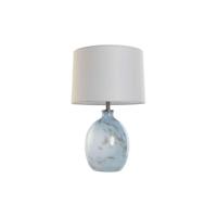 Bureaulamp Home ESPRIT Blauw Wit Kristal 50 W 220 V 40 x 40 x 66 cm - thumbnail