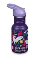 Klean Kanteen KlK 12oz Classic Narrow met flipsportdop Drinkfles Leaping Unicorns 355ml - thumbnail