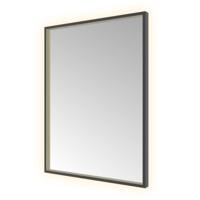 Spiegel Hotbath &MORE 80x60 cm LED-Verlichting Spiegelverwarming Rechthoek Geborsteld Zwart PVD - thumbnail
