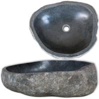 Wastafel ovaal (45-53)x(34-41) cm riviersteen - thumbnail