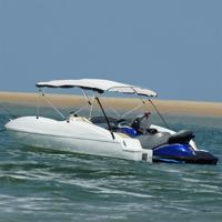 VidaXL Biminitop 4 bogen met mesh zijwanden 243x(200-213)x137 cm - thumbnail
