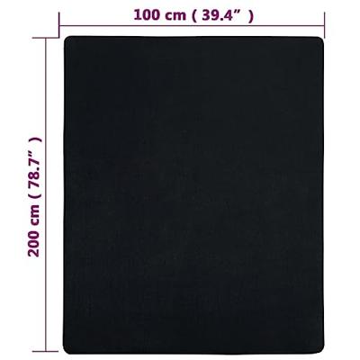 VidaXL Hoeslaken jersey 100x200 cm katoen zwart
