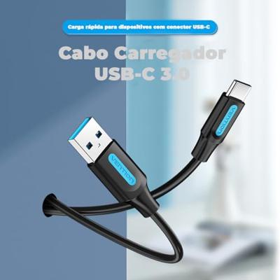 Kabel USB A naar USB-C Vention COZBG Zwart 1,5 m Kabel USB A naar USB-C Vention COZBG Zwart 1,5 m