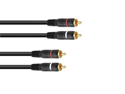 OMNITRONIC RCA Cable 2x2 1.5m