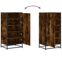 VidaXL Schoenenrek 48x38x97,5 cm bewerkt hout gerookt eikenkleurig - thumbnail