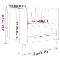 Fauteuil stof blauw - thumbnail