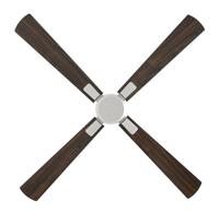 CasaFan ECO NEO III 132 WE-NB/KI WiFi Flügel Nussbaum/Kirsche Plafondventilator 27 W (Ø x h) 132 cm x 360 mm Wit Met afstandsbediening, Timer, Met wintermodus, - thumbnail