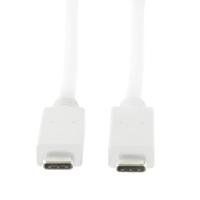 LogiLink CU0131 USB-kabel USB 3.2 Gen1 USB-C stekker, USB-C stekker 1.00 m Wit - thumbnail