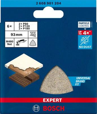 Bosch Accessoires Expert M480 schuurnetset 93 x 93 mm 6-delig - 1 stuk(s) - 2608901204
