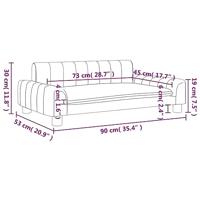 Kinderbank 90x53x30 cm stof lichtgrijs - thumbnail
