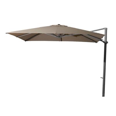 4 Seasons Outdoor | Zweefparasol Siesta 300 x 300 cm | Antraciet-Taupe