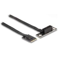 DeLOCK M.2 Key A+E to PCIe x1 NVMe Adapter angled with 20 cm cable controller - thumbnail