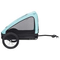 Hondenfietstrailer blauw en zwart - thumbnail