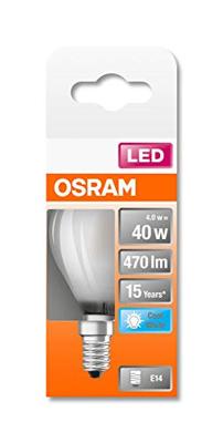 OSRAM HOMELIGHTING 4058075437081 LED-lamp Energielabel E (A - G) E14 Globe 4 W = 40 W Koudwit (Ø x l) 45 mm x 78 mm 1 stuk(s)