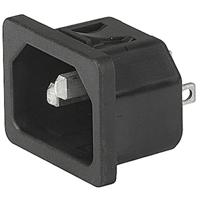 Schurter 6100.4225 Apparaatstekker (koud) Stekker, recht Totaal aantal polen: 3 10 mA Zwart 1 stuk(s) - thumbnail