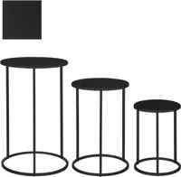 Mica Decorations bijzettafel ijzer quinty 32x50cm zwart - thumbnail