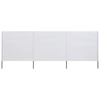 VidaXL Windscherm 3-panelen 400x80 cm stof zandwit