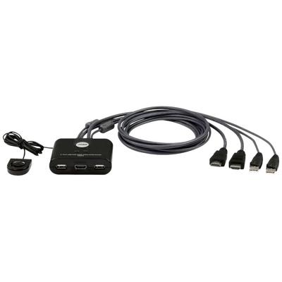 ATEN CS22HF KVM-switch Zwart