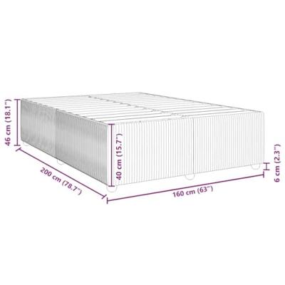Bedframe zonder matras 160x200 cm fluweel donkergroen