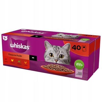 WHISKAS Tasty Mix Selectie van de chef in saus - natvoer voor katten - 40x85g