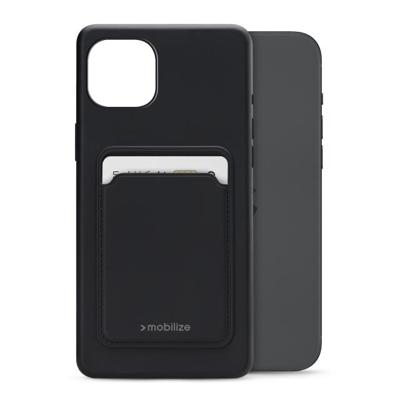 Mobilize Rubber Gelly Card Case Apple iPhone 15 Plus Matt Black