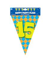 Happy Verjaardag Vlaggenlijn 15 Jaar (10m) - thumbnail