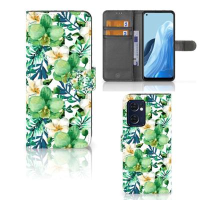OPPO Find X5 Lite | Reno 7 5G Hoesje Orchidee Groen OPPO Find X5 Lite | Reno 7 5G Hoesje Orchidee Groen