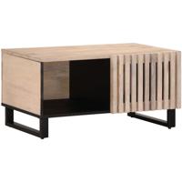 Salontafel 80x51x40 cm massief mangohout wit - thumbnail