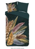 Good Morning Dekbedovertrek "veren" - Groen - (240x200/220 cm) - Katoen - thumbnail