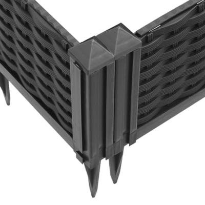 Plantenbak met pinnen 42,5x42,5x28,5 cm polypropeen zwart - thumbnail