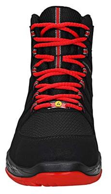 Elten werkschoenen - MADDOX - ESD S3 - zwart-rood - maat 45 - hoog