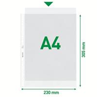 Leitz geperforeerde showtas 80 micron, gekorreld, pak van 100 stuks - thumbnail