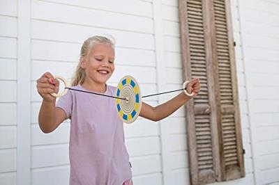 BS Toys kleurenspinner hout trekspel