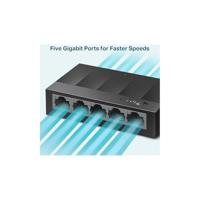 TP-Link Litewave 5-poorts Gigabit Ethernet-switch | Desktop Ethernet-splitter | Plastic behuizing | Onafgeschermde netwerkschakelaar | Plug & Play | Fanless Stil | Onbeheerd (LS1005G) - thumbnail