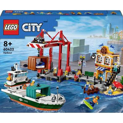 LEGO city 60422 haven met vrachtschip