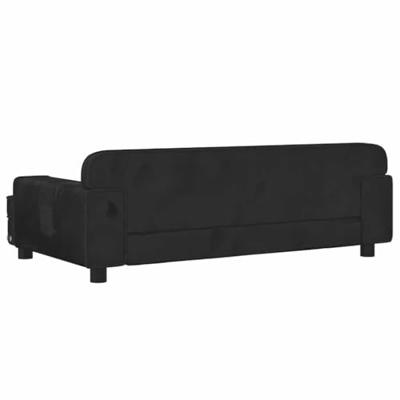 VidaXL Hondenmand 90x53x30 cm fluweel zwart