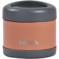 Thermo-portie - BEABA - 500 ml - Roestvrij staal - Mineraalgrijs / Terracotta - thumbnail