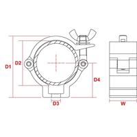 Beamz BC50 100 half coupler truss haak - thumbnail