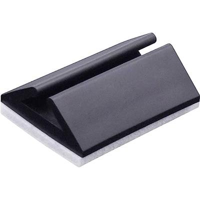 TRU COMPONENTS Bevestigingssokkel (zelfklevend) Zelfklevend T1904CA036 Bundel-Ø (bereik) 2.50 tot 3.50 mm Zwart 10 stuk(s)