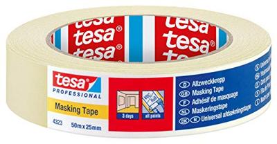 tesa STANDARD 04323-00041-00 Maskeertape tesakrepp Beige (l x b) 50 m x 25 mm 1 stuk(s) tesa STANDARD 04323-00041-00 Maskeertape tesakrepp Beige (l x b) 50 m x 25 mm 1 stuk(s)