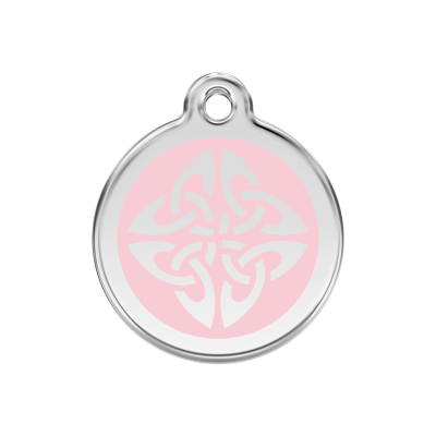 Tribal Arrows Pink roestvrijstalen hondenpenning medium/gemiddeld dia. 3 cm RedDingo - Reddingo
