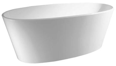 Vrijstaand Bad Sapho Tess Gegoten Marmer 157x70x67 cm Wit - thumbnail