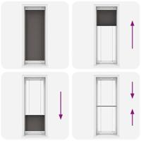 Pliss rolgordijn 80x200 cm stofbreedte 79,4 cm polyester zwart - thumbnail