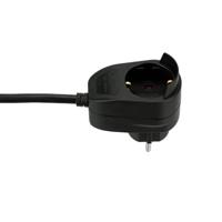 REV 0016150514 Stroom Verlengkabel Zwart 5.00 m H05VV-F 3G 1,5 mm² - thumbnail