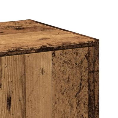 Apothekerskast 40x41x118 cm bewerkt hout oud houtkleurig - thumbnail