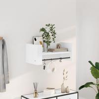 Wandschap 70,5x35x30,5 cm bewerkt hout wit - thumbnail