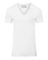 Garage T-Shirt Deep V-Neck Bodyfit White (art 0206) - thumbnail