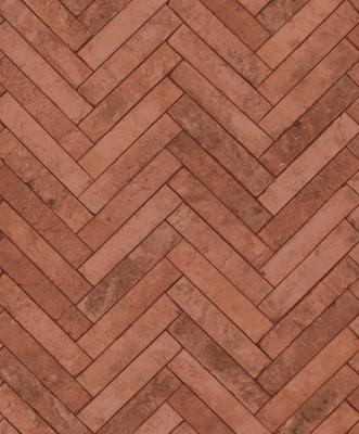 Noordwand Textura Behang met visgraatverband bakstenen - 1545763