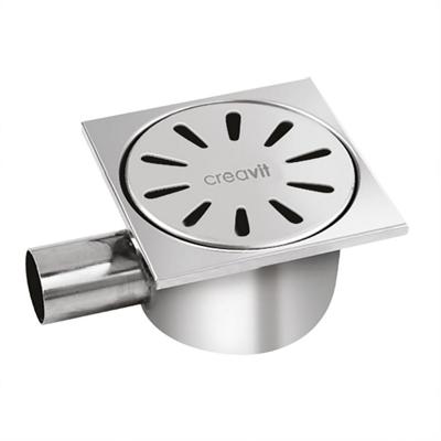 Doucheput BWS RVS 150x150mm Zijuitlaat